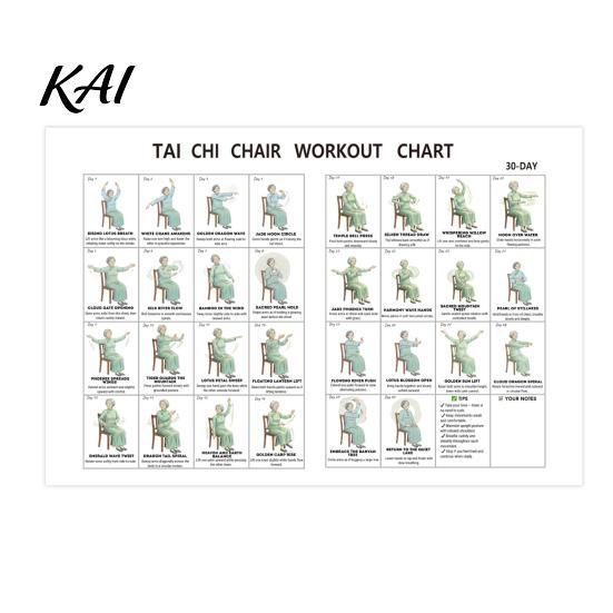 Tai Chi Mobility Exercises Seniors Chair Workout Chart for 30 Day Structured Exercise Plan with Seated Low Impact And Walking Balance Flexibility Home