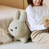 [Official] Ides Bruna Bonbon Fuwamoko Rabbit Gray | Fluffy and Cuddly Plush Toy for Ages 3+, Perfect Birthday Gift, Includes Air Pump