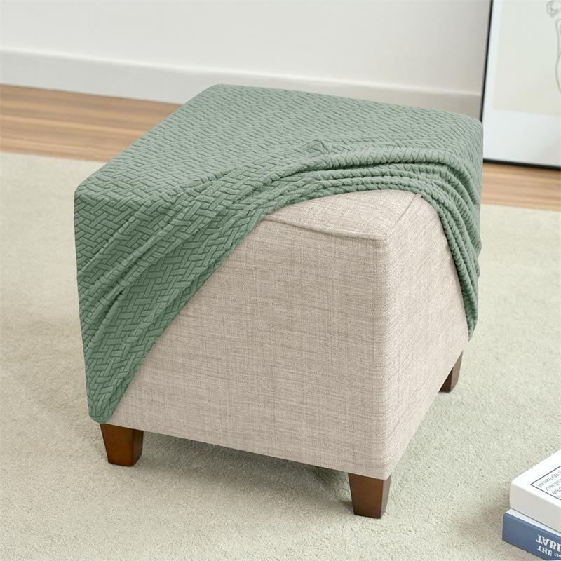 

Twill Jacquard Pedal Stool Cover for Home Use Hotel Sofa Footrest Cover Square Footrest Cover Durable Durable Useful 33*33*38CM