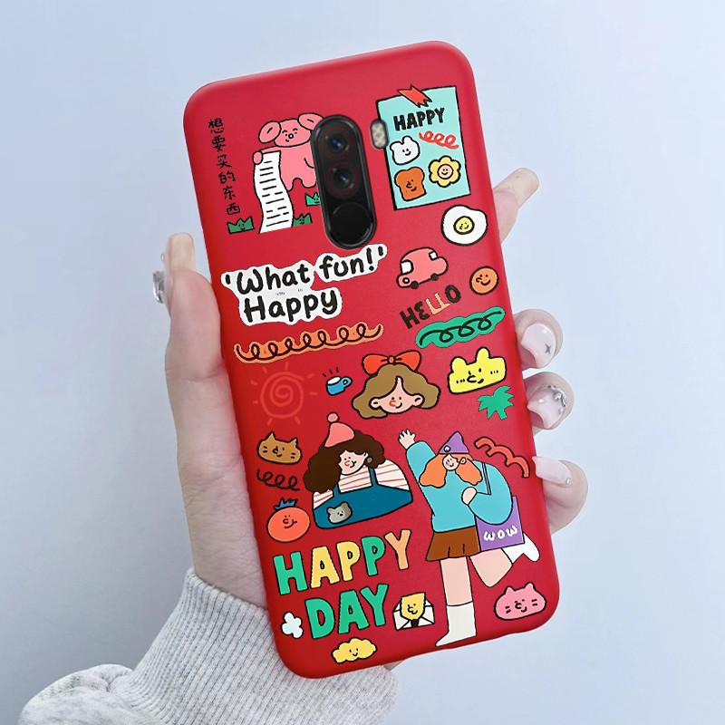 For Pocophone F1 Case Cute Cartoon Panda TPU Soft Silicone Phone Case For Xiaomi Pocophone F1 Back Cover PocoF1 Poco F 1 Fundas