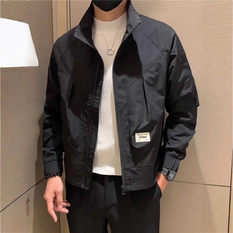 

Men s 2025 Korean-Style Casual Jacket: Fashionable, Versatile, Slim-Fit for Spring and Autumn L чорний