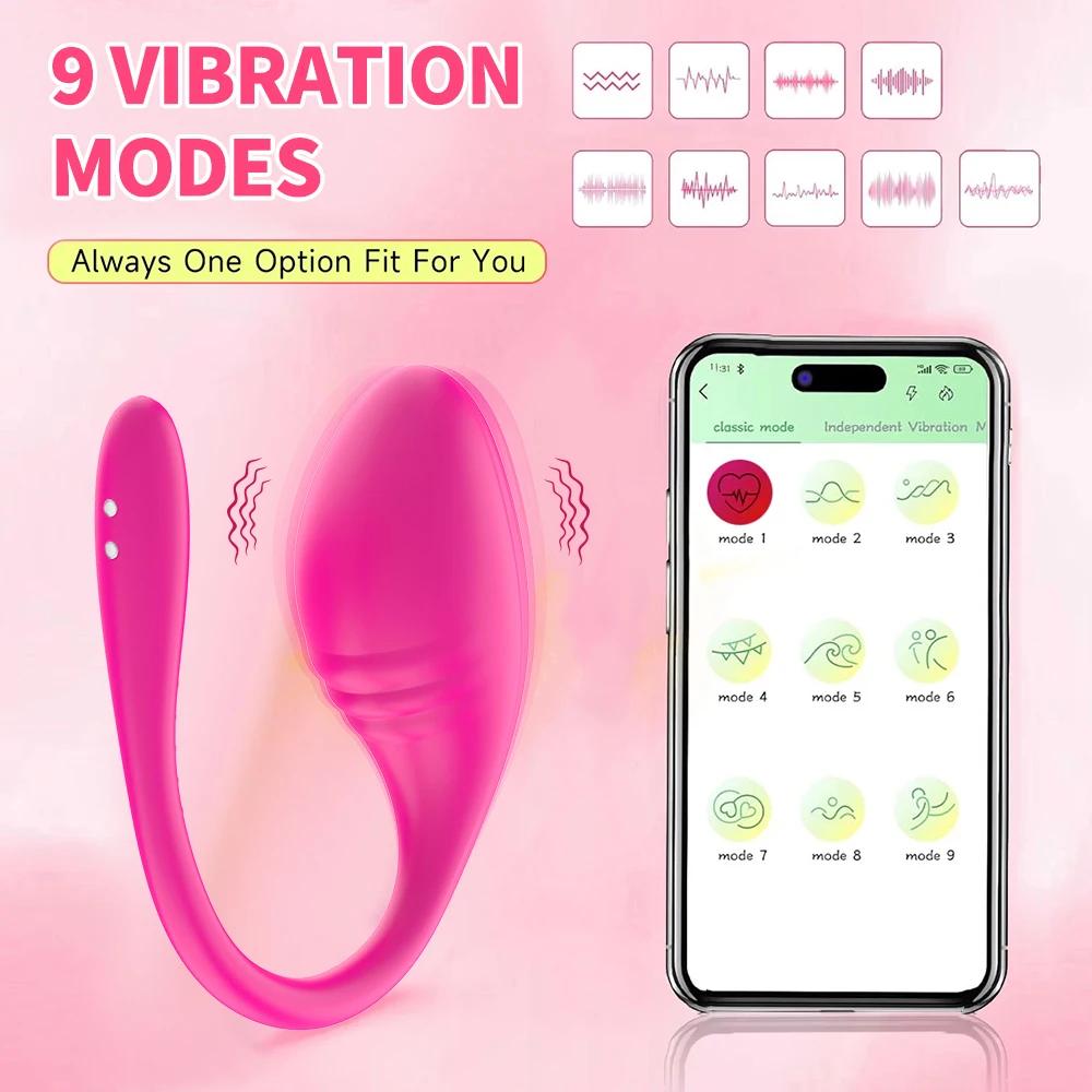 Wireless Bluetooth G Spot Dildo Vibrator for Women APP Remote Control Wear Vibrating Egg Clit Female Panties Sex Toys for Adults
