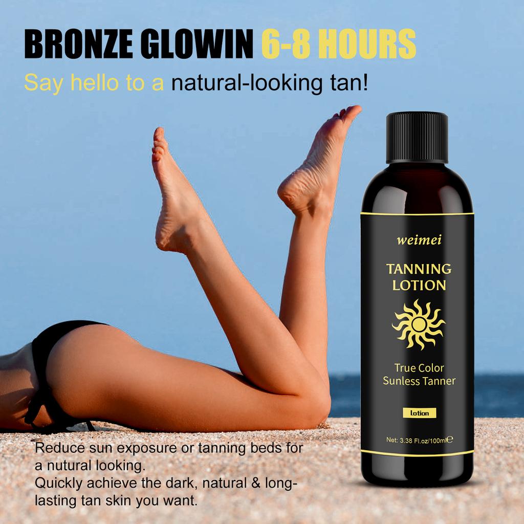 Self Tanner Lotion Body Bronzer Sunless Tanning Cream 2-Pack Quick Bronze Glow Moisturizing