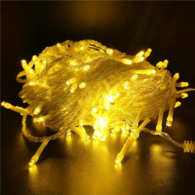 

Рождественские светодиодные гирлянды-сосульки для улицы, сада, рождественской елки, праздничная гирлянда для свадебной вечеринки, кемпинга, украшения дома, комнаты 20M 200LEDs-EU Plug