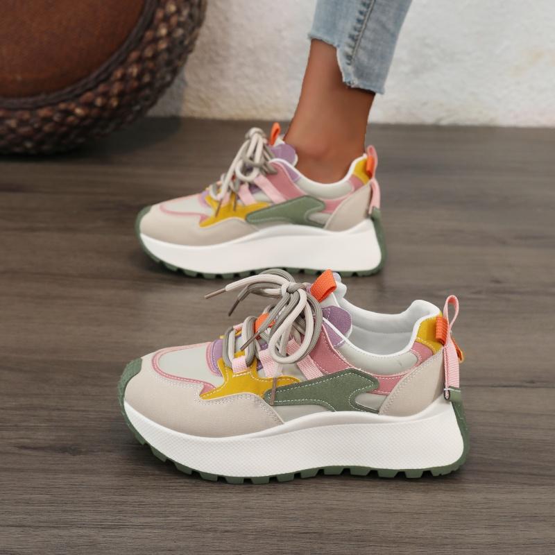 Fashion 2025 New Women Chunky Sneakers  Multi-Design Mixed Color Daily Wear Shoes Women Summer Breathable Sports Casual Sneakers Women