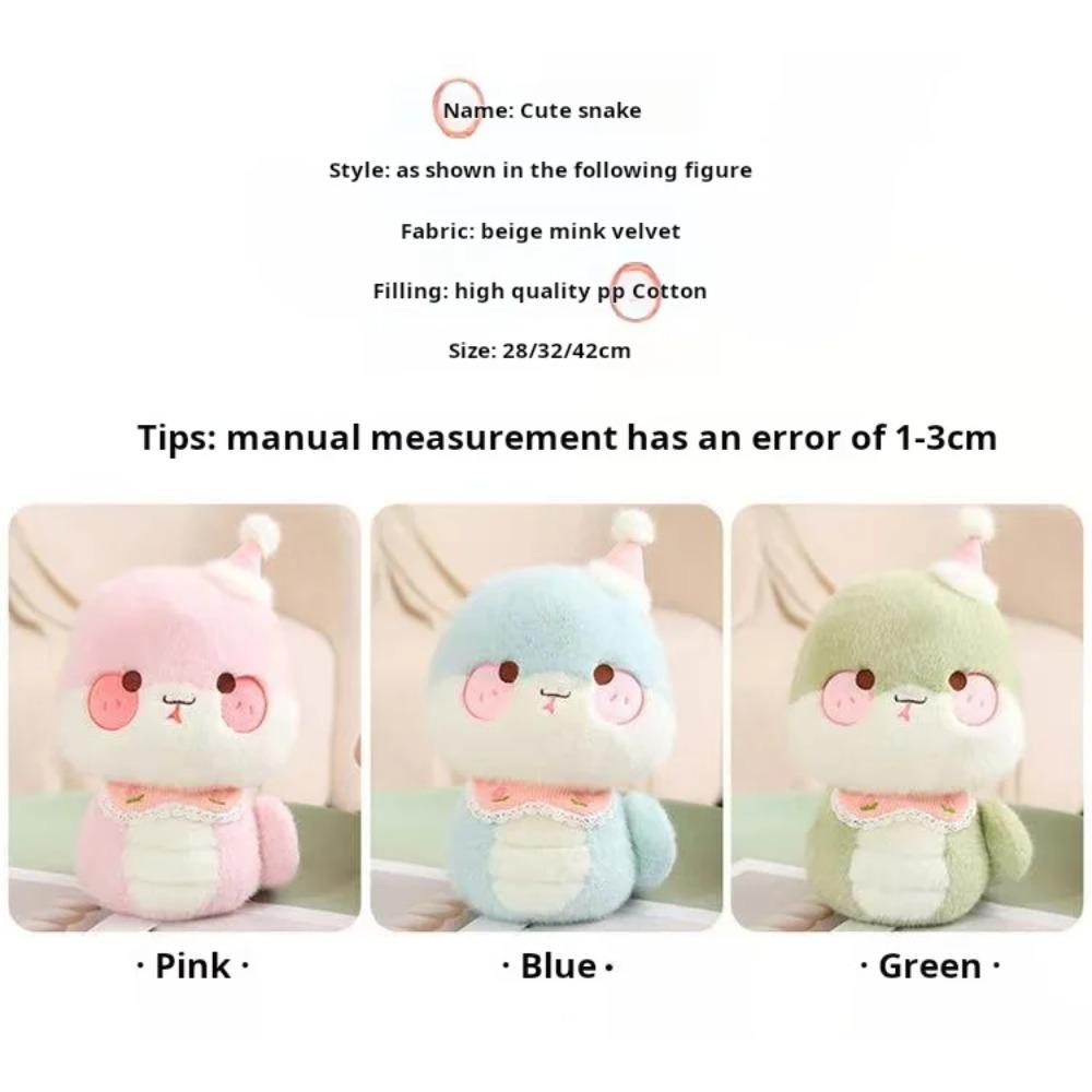Anime Snake Doll Plush Toy 28/32cm Cute Stuffed Soft Doll for Kids Ideal Christmas & Thanksgiving Gift