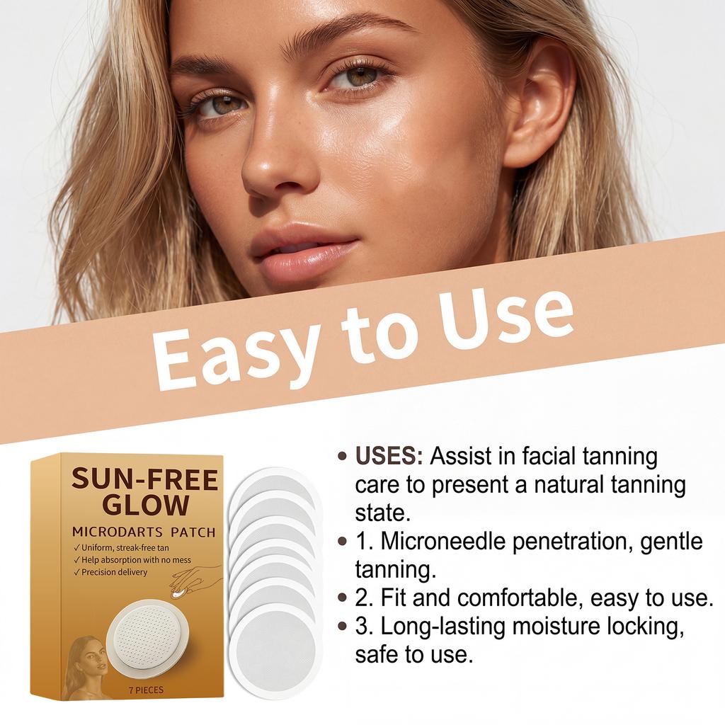 Taches Bronzantes Corporelles Sombreur d'Été Sans Soleil Peau Blé Doré Peau-Friendly Taches de Bronzage 7pcs