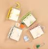 JIANWU Creative Cute Transparent 3 Ring Mini Loose-leaf Hand Book Student Portable Notebook Ring Binder Kawaii School Supplies