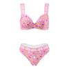 [LittleForBig] Women's 2-Piece Bralette Set (Rabbit Moon Print) Bra and Panty Set with Elastic Band, Size XS
