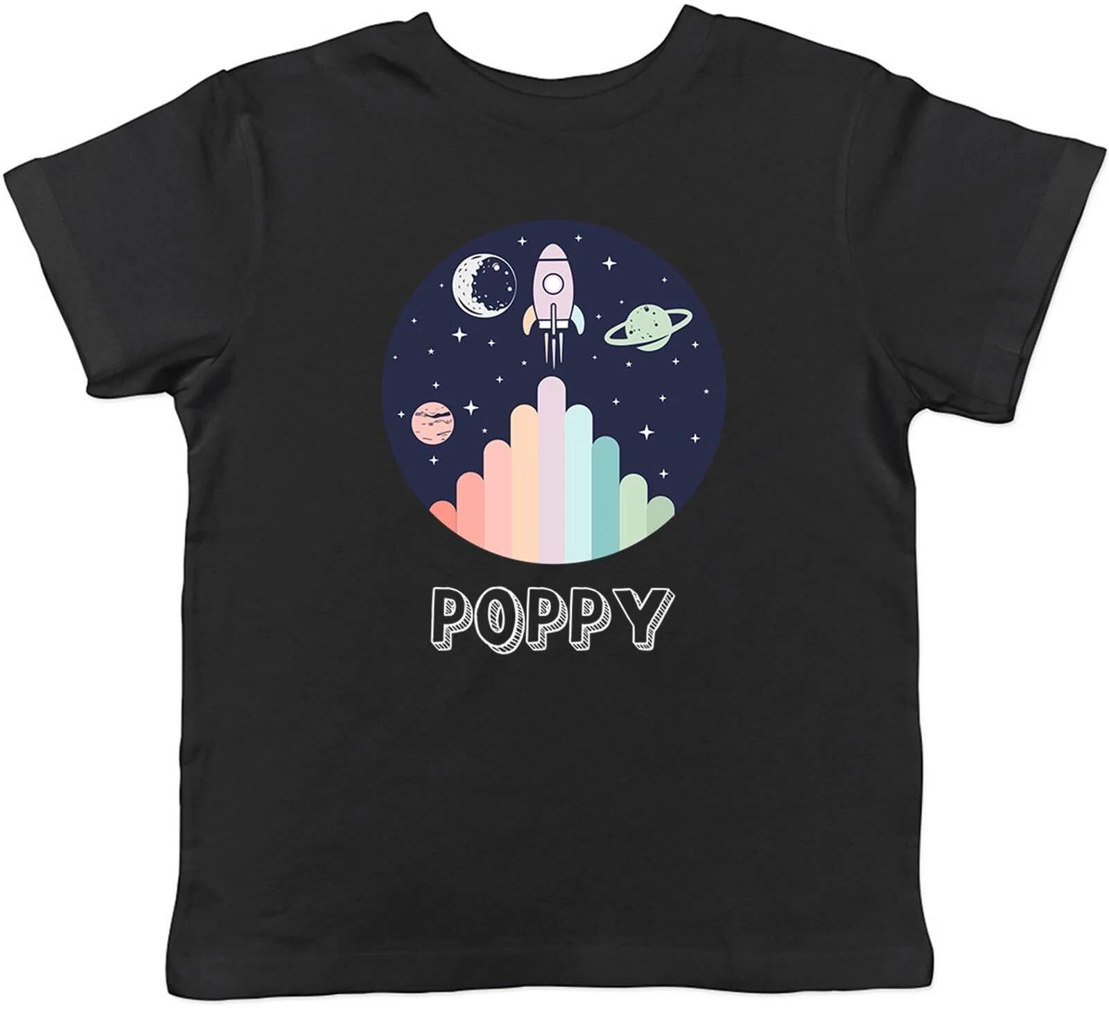 Personalised Space Rocket Girls Astronaut Universe Kid T-Shirt Boy Gift 100