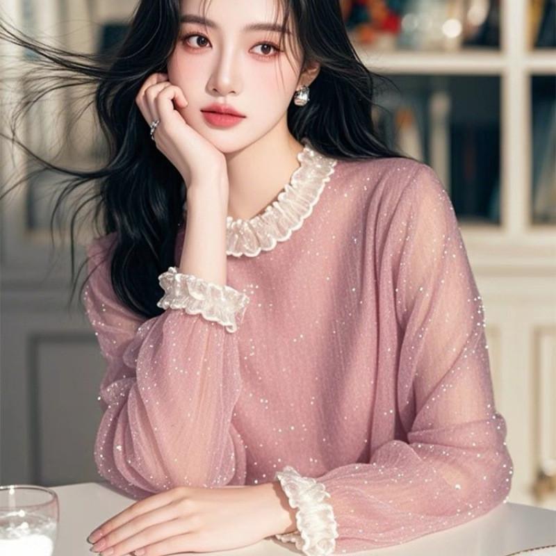 Pink Style Sleeveless Shirt With 3d Pattern And Soft Satin For Spring Casual Wear