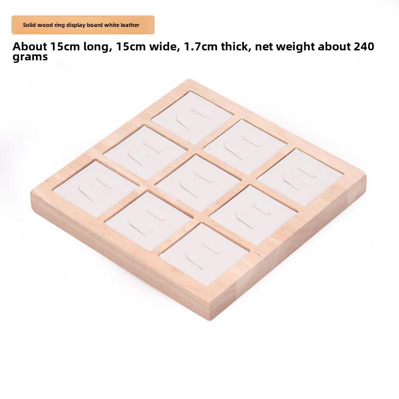Simple Solid Wood Oak 9-digit Ring Display Tray Pendant Transfer Bead Fu  Diamond Ring Ring Pair Ring Display Holder