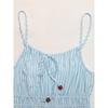 YYFS Women's Fashion Summer Spring Stripe Print Sleeveless Suspenders High Waist Casual Dresses