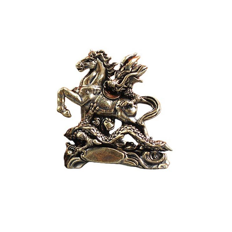 2026 Chinese Style Ornament: Dragon And Horse Creative Craft Ornament Brass Small Copperware Ornament