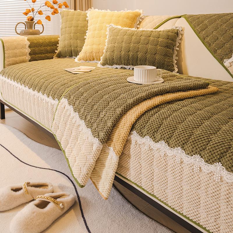 Sofa Cushion Autumn and Winter, New Winter Plush Sofa Cover Cushion Cover, High-quality Armrest, Protective Shell