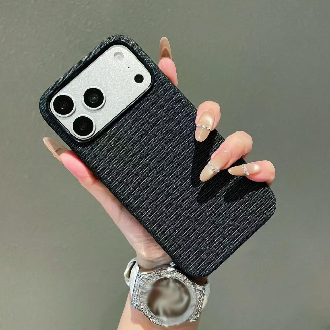 Official Magnetic Tech Fabric Case for iPhone 17 Pro Max, Drop-Proof iPhone 15 чёрный