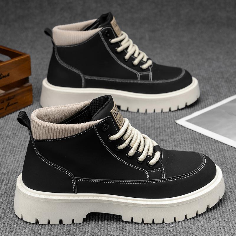 Martin Boots Herren Herbst neue vielseitige Schuhe schmutzabweisend atmungsaktiv stoßdämpfend High-Top Freizeitschuhe