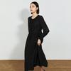 Women's French Retro Mid-Length Long-Sleeve Dress