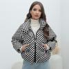 Plaid Overcoat Plus Size Women's Coat Puffer Coat Warm Down Cotton Jacket Women's Cotton Coat