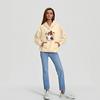 Women's O-neck Long Sleeve Halloween Printed Top Solid Color Hoodie