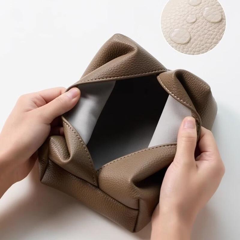 Elegant Leather Tissue Box & Storage Organizer