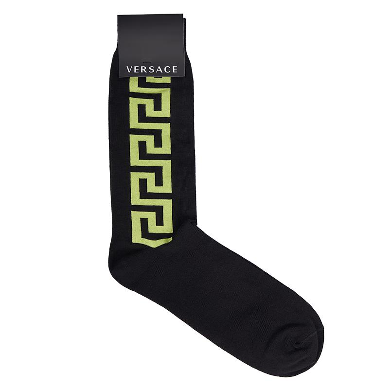

Versace Men s Knit Greek Key Long Socks M
