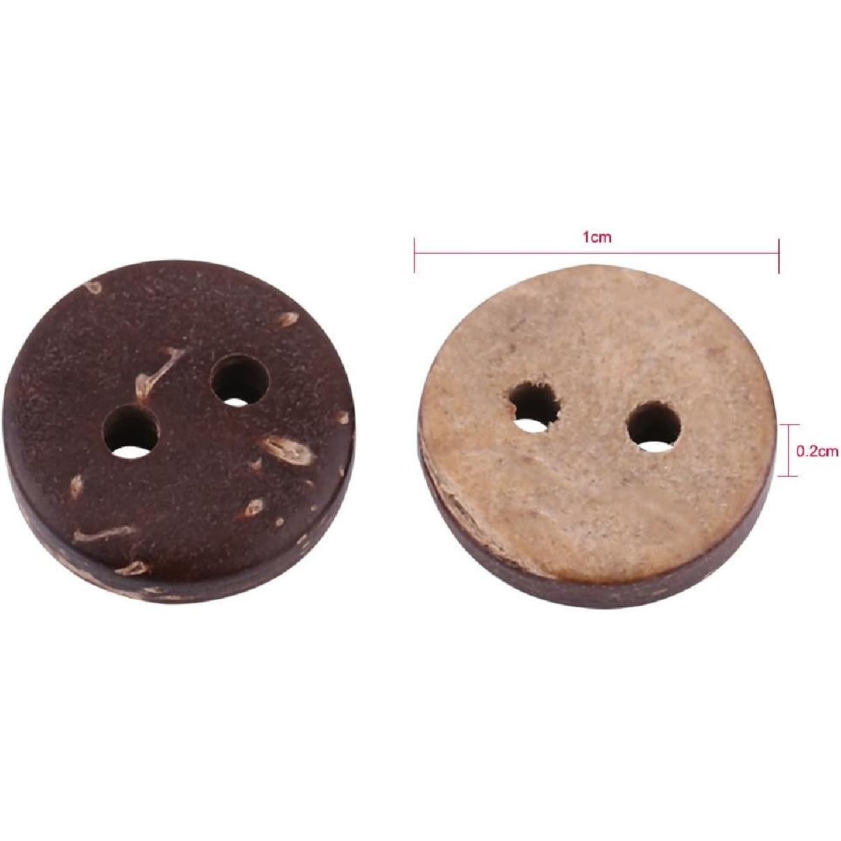 

Coconut Shell 2 Holes Sewing Buttons, 400Pcs Brown Coconut Craft Buttons for DIY Scrapbooking Decor Clothing Accessories