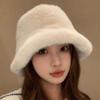 Warmer Plush Basin Cap Temperament Anti-cold Bucket Hat Elegant Winter Fisherman Hat  Men