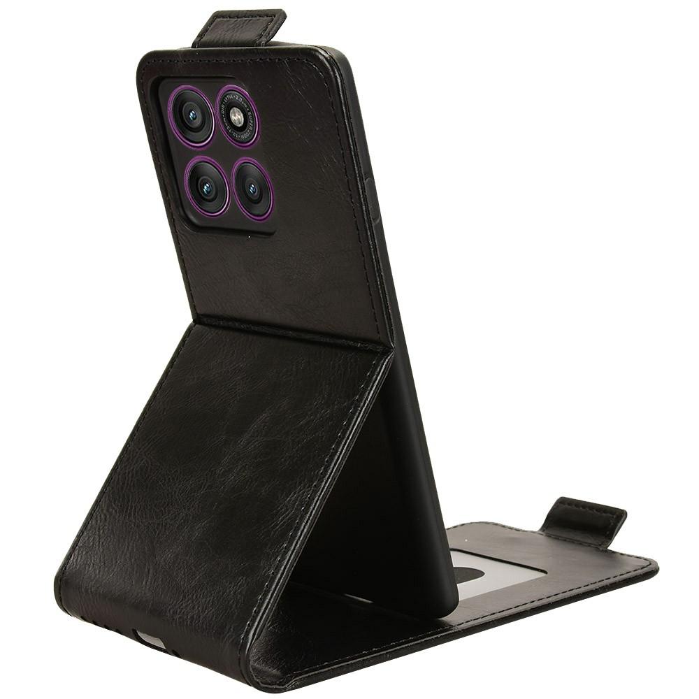 For Motorola Edge 60 Pro 5G Stand Case Magnetic Clasp Vertical Flip Leather Phone Cover with Card Holder