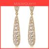 Elegant Water Drop Zirconia Earring For Women With Dangle Design And Geometric Style