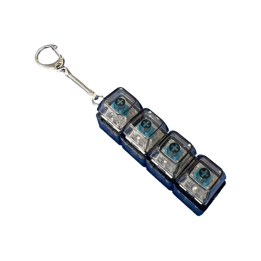 9 Toetsen LED Toetsenbord Fidget Sleutelhanger Klikker Knop Stressverlichtend Speelgoed voor Volwassenen Kantoor Angst Vinger Oefening Sensorische Toetskap