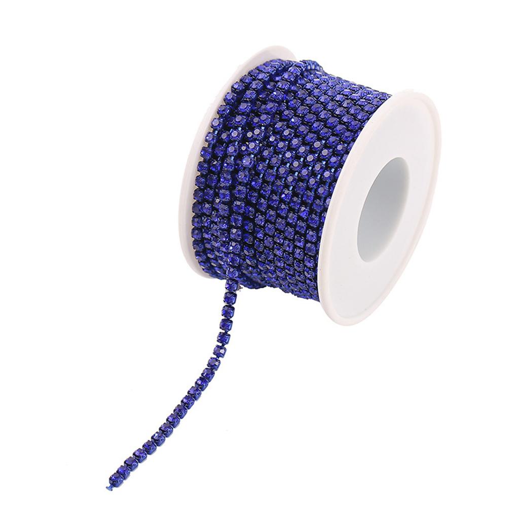 PEESOM 6-18 Crystal Rhinestone Cup Chain Sew Glass Rhinestone Trim Chain Glue Colorful Crystal Cup Chain For DIY Craft