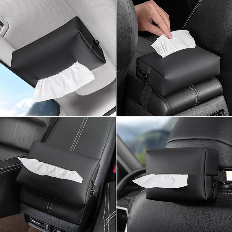Samochodowy Organizer na Chusteczki do Wnętrza Uchwyt na Chusteczki na Tył Fotela Do Porsche Cayenne Panamera Macan 911 718 Taycan Boxster Cayman 918