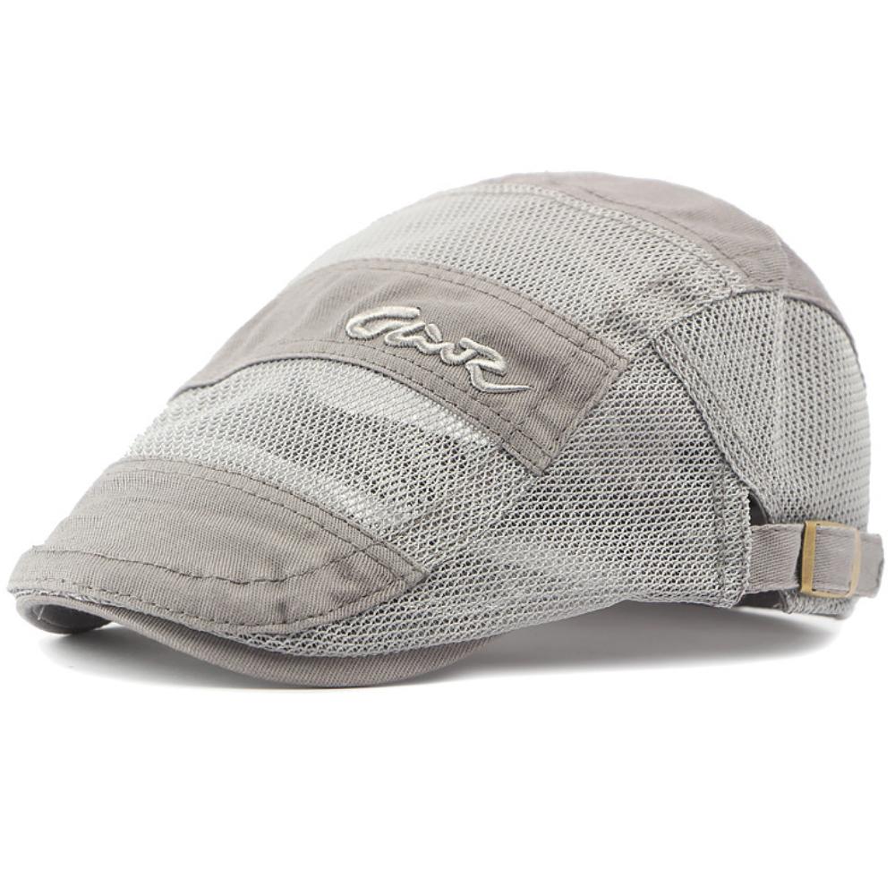HT4783 Beret Czapka Wiosna Lato Siatkowe Czapki dla Mężczyzn Kobiet Retro Artysta Malarz Beret Oddychająca Czapka Płaska Bluszczowa Regulowane Berety