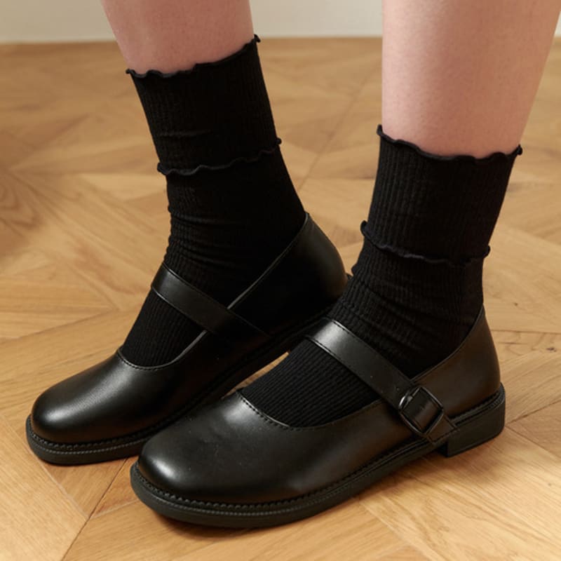 Tatiana Double Ruffle Socks SC8086 8 Colors