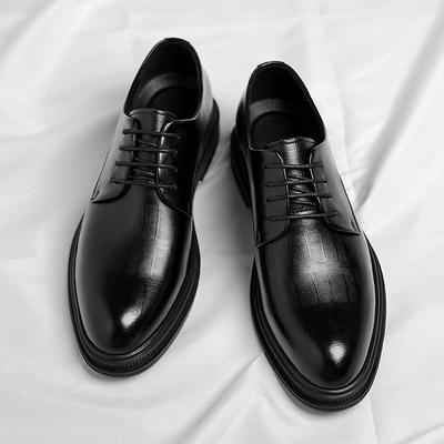 Scarpe in pelle da uomo autunno nuove scarpe in pelle business da abito scarpe casual da uomo britanniche con rialzo abito da sposo scarpe da matrimonio