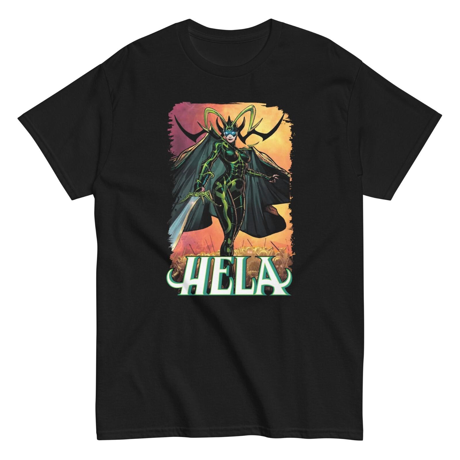 Hela Animated T-shirt Mens Licensed Marvel Comic Book Tee XMen New Black XXL