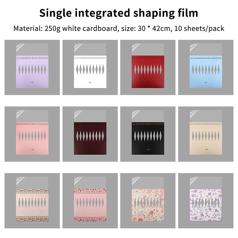 10Pcs Single Stem Bouquet Lining Shaping Piece Round Flower Wrapping Paper Clear Plastic Single Flower Wrapping Bag For Holidays