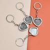 Double-Sided Heart-Shaped Photo Keychain - Couples' Keepsake Gift