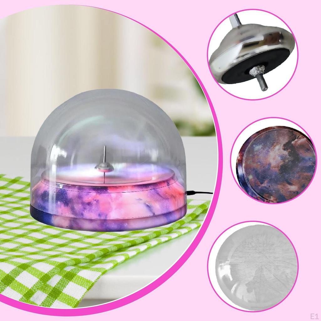 Motion Toy Rotating Decor Educational Art Craft with Colorful Light Transparent Cover for Cabinet