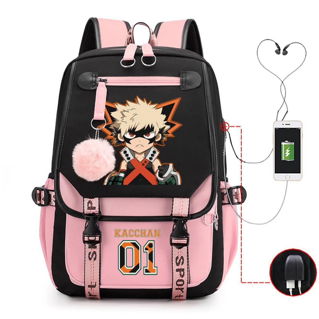 Teen Trend Animation Schoolbag Korean Version Backpack Male New Contrasting Color Simple Middle School Student Backpack