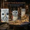 Automatic Light Sensor Owl Resin Light Solar Powered Garden Decoration Lights  Courtyard