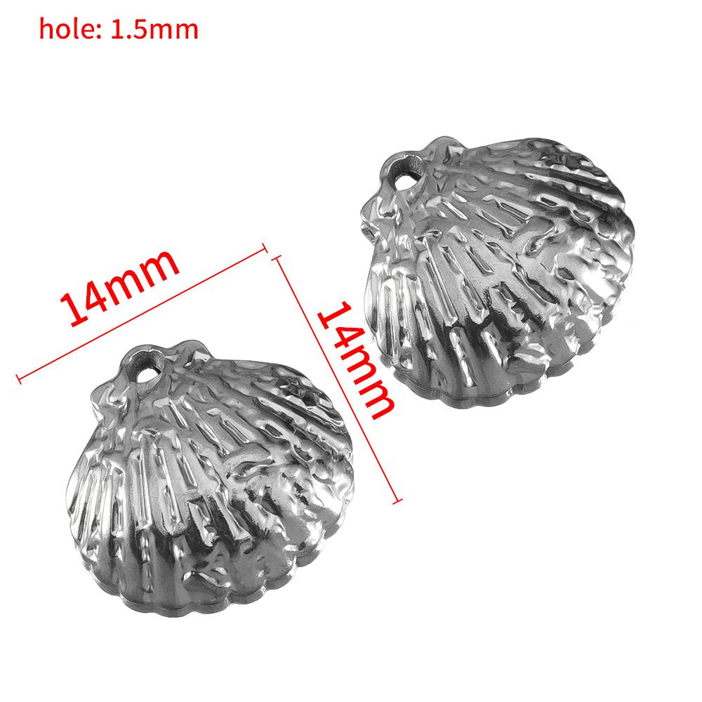 10pcs Striped Sea Shell Pendant Stainless Steel with Hole Bracelet Bohemia Earring Necklace Charm DIY Jewelry Making Wholesale