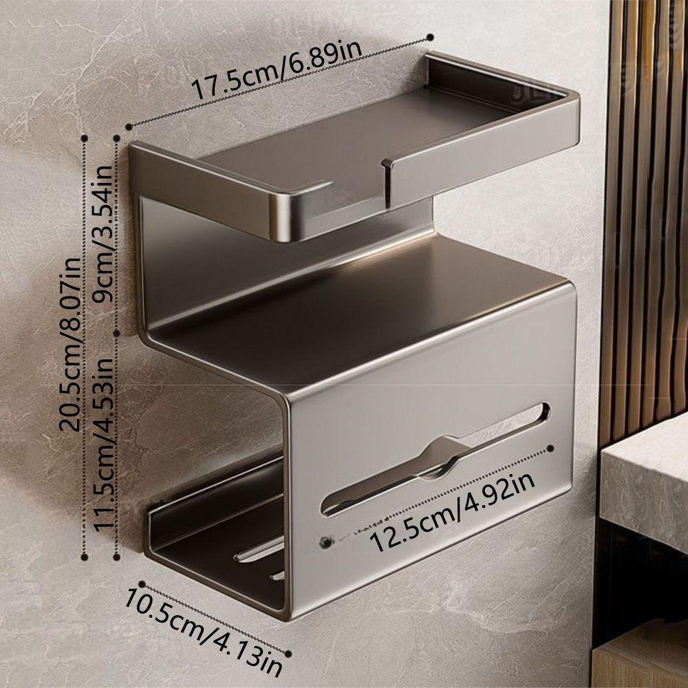 Strong Load-bearing Toilet Paper Storage Rack Wall Mounted Bathroom Tissue Dispenser Bathroom