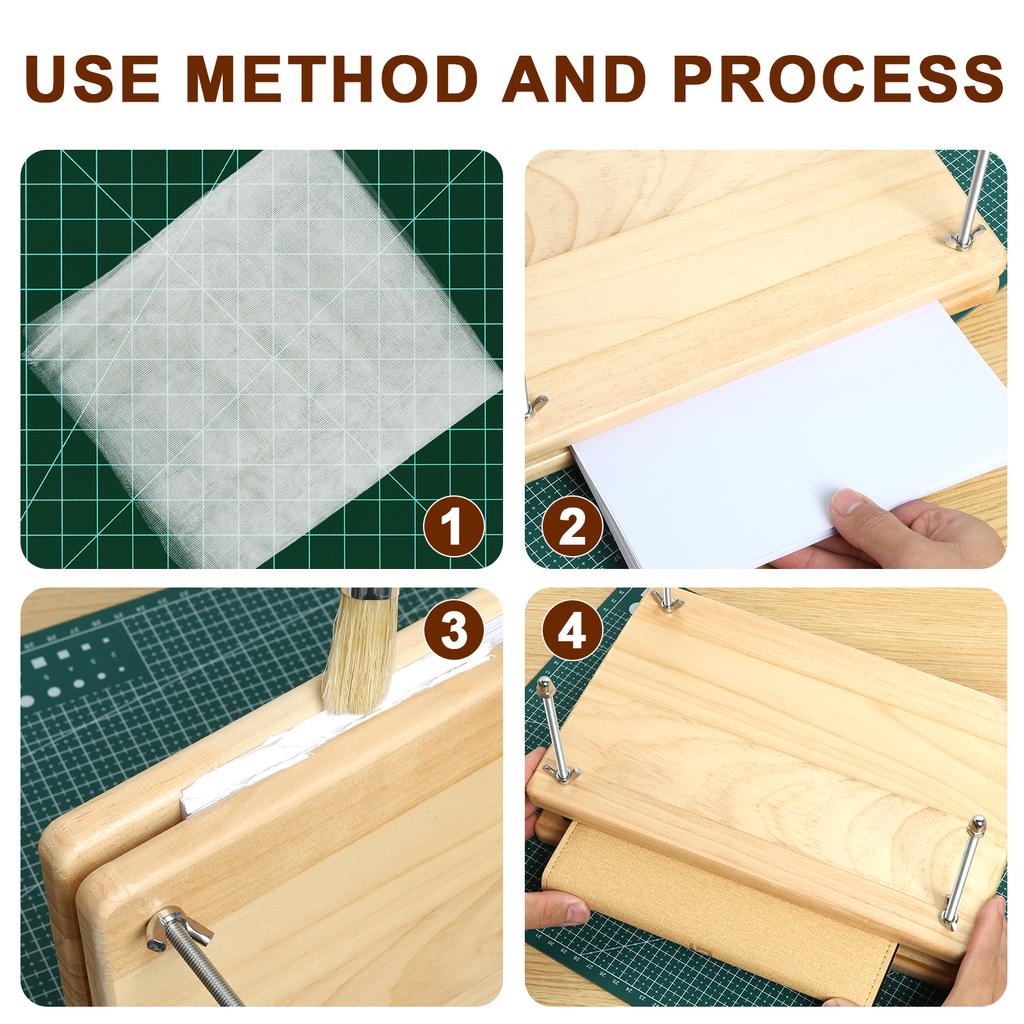1 Pc Bamboo Wood Book Press Portable Bookbinding Press Reusable Books Press Tools Manual Book Binding for Bookbinding Supplies