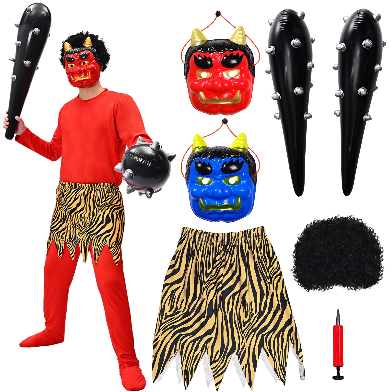 

Setsubun Oni Oni Setsubun Oni 7 Piece Blue Red Bean Demon Oni Oni Oni Setsubun Cosplay Unisex Oni [Matreeglam] Costume, Cosplay, Cosplay, Pants, Set,