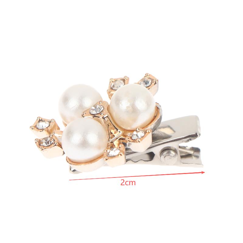 10Pcs Small Sparkling Rhinestone Flower-Shaped Hairpin Decoration For Women Girls Headdress Hair Accessories