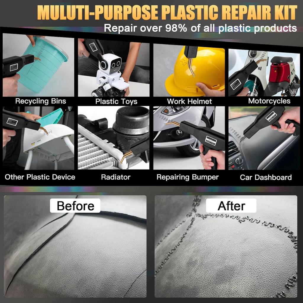 11W Welding Machine EU Plastic Welding Gun With 1 Kind Of Nails Car Bumper Repair Cracking Tool Garage Nailer PVC Machine Black