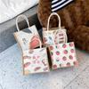 Canvas Eimer-Tragetasche für Damen, Minimalistische Reißverschluss-Schulterhandtasche, Japanischer Stil Tägliche Pendeltasche, Street Fashion Geldbörse