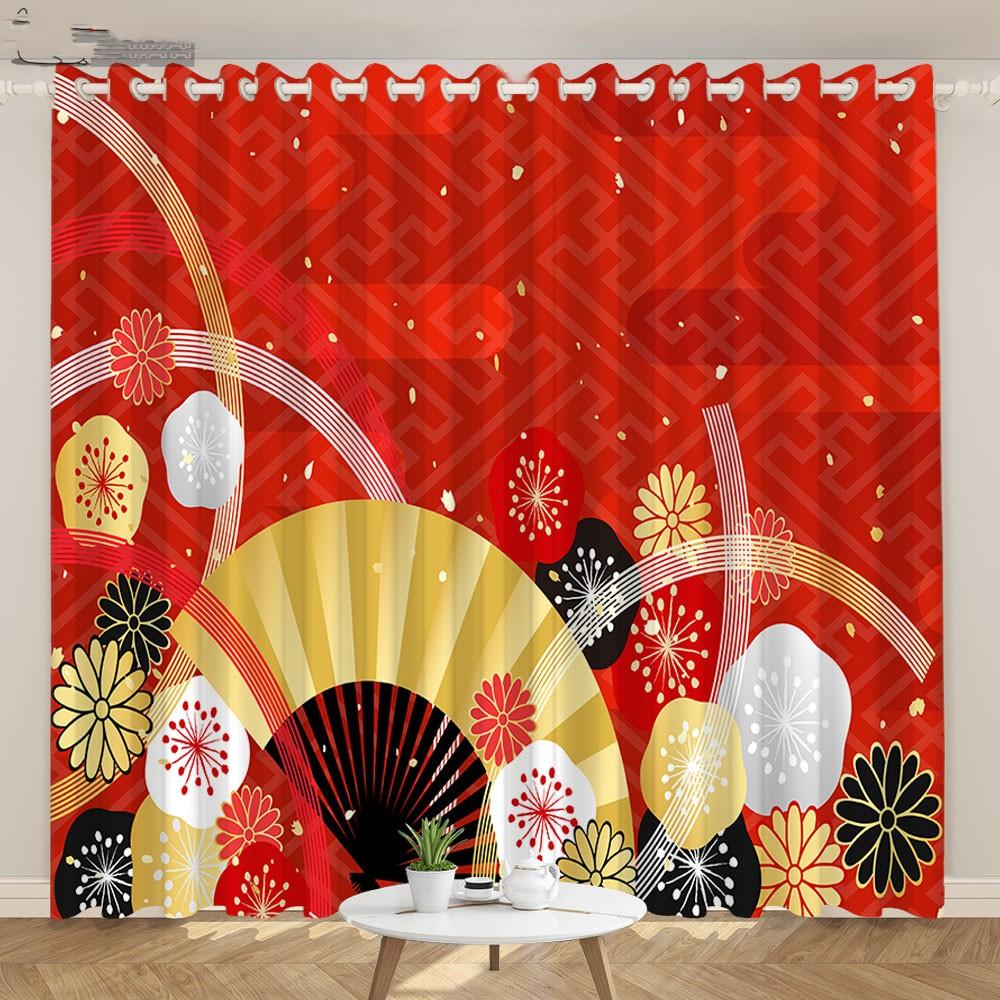 2Panels Custom Crane Curtain New Chinese Living Room Japanese Curtain Restaurant Curtain Japanese Geisha Curtain cortinas